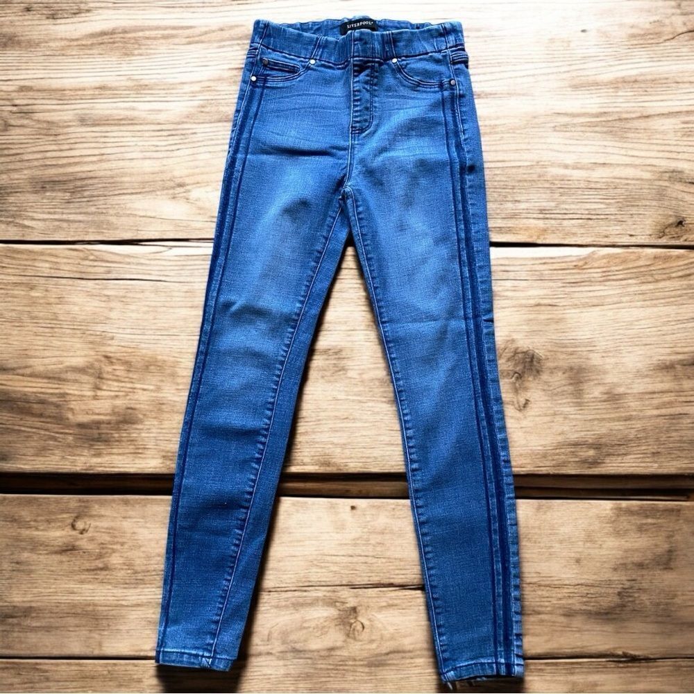 Liverpool Pull‑On Jeggings – Dark Wash – Size 4